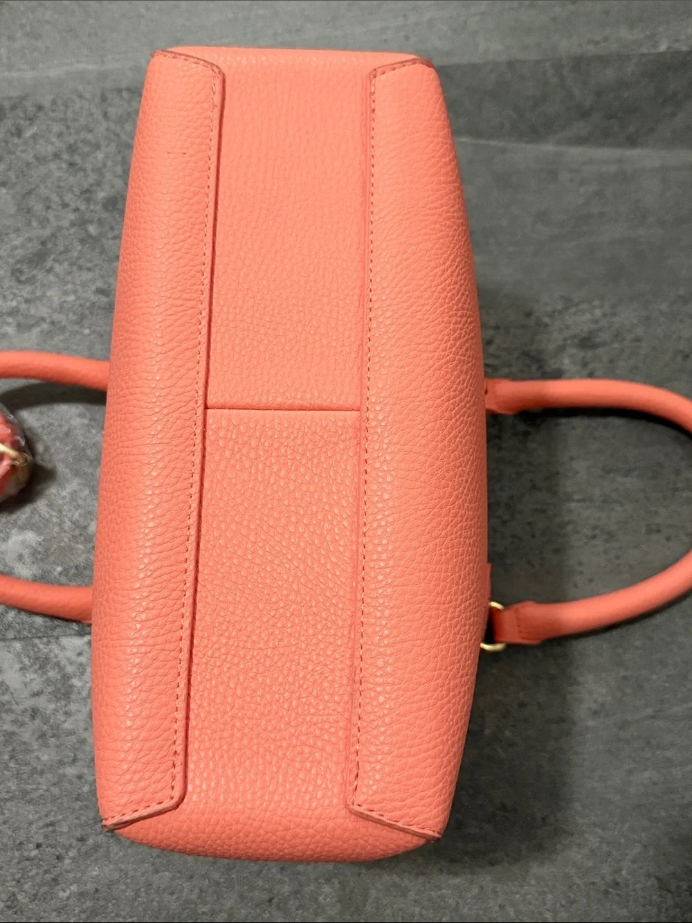 Steve Madden Coral Pink Pebbled Satchel with Strap & Pouch